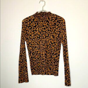 Leopard Print Topshop Turtleneck